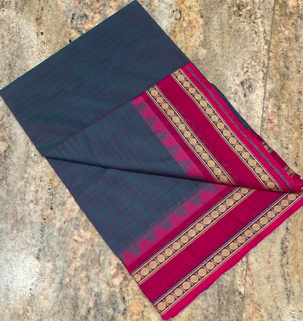 Premium Handloom Kanchi Cotton Saree - DKS