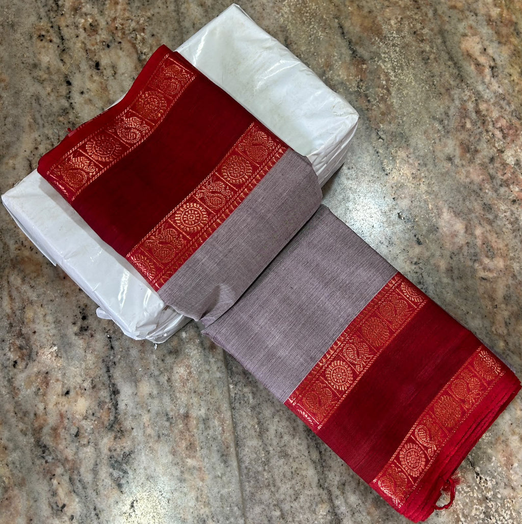 Premium Handloom Kanchi Cotton Saree - DKS