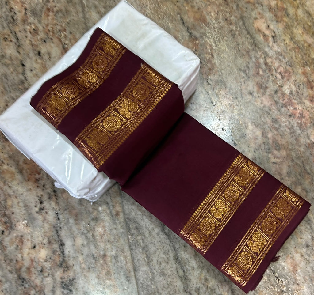 Premium Handloom Kanchi Cotton Saree - DKS
