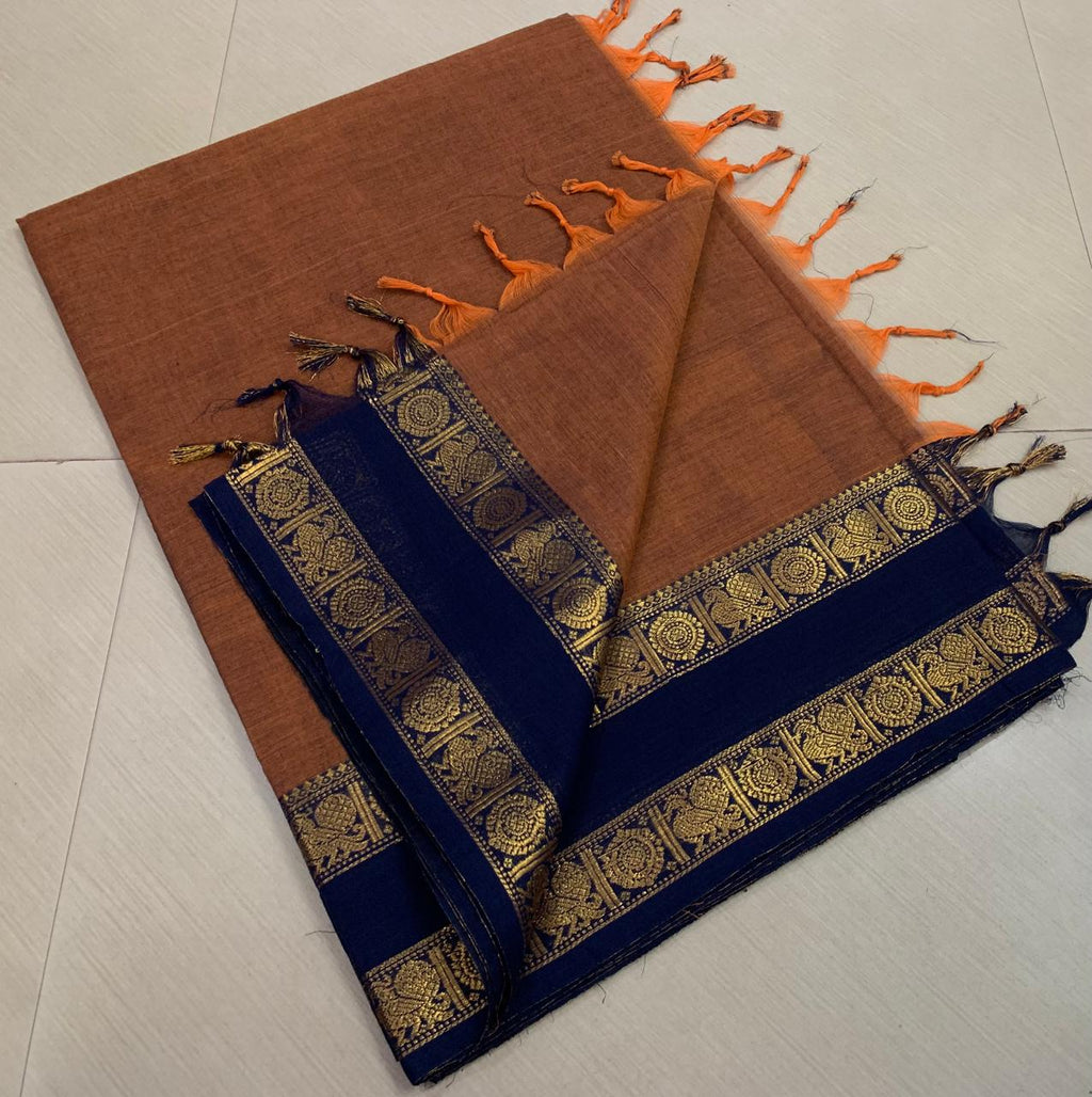 Premium Handloom Kanchi Cotton Saree - DKS