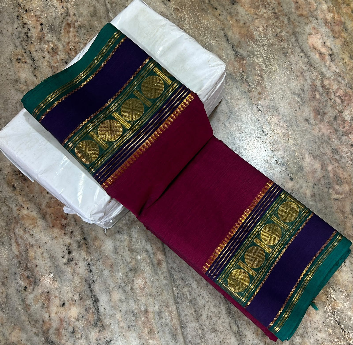 Premium Handloom Kanchi Cotton Saree - DKS