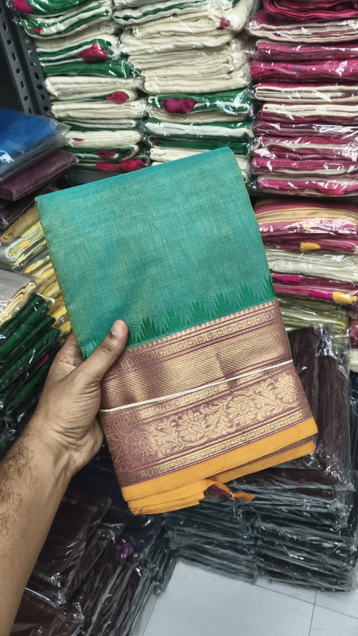 Premium Handloom Kanchi Cotton Saree - DKS