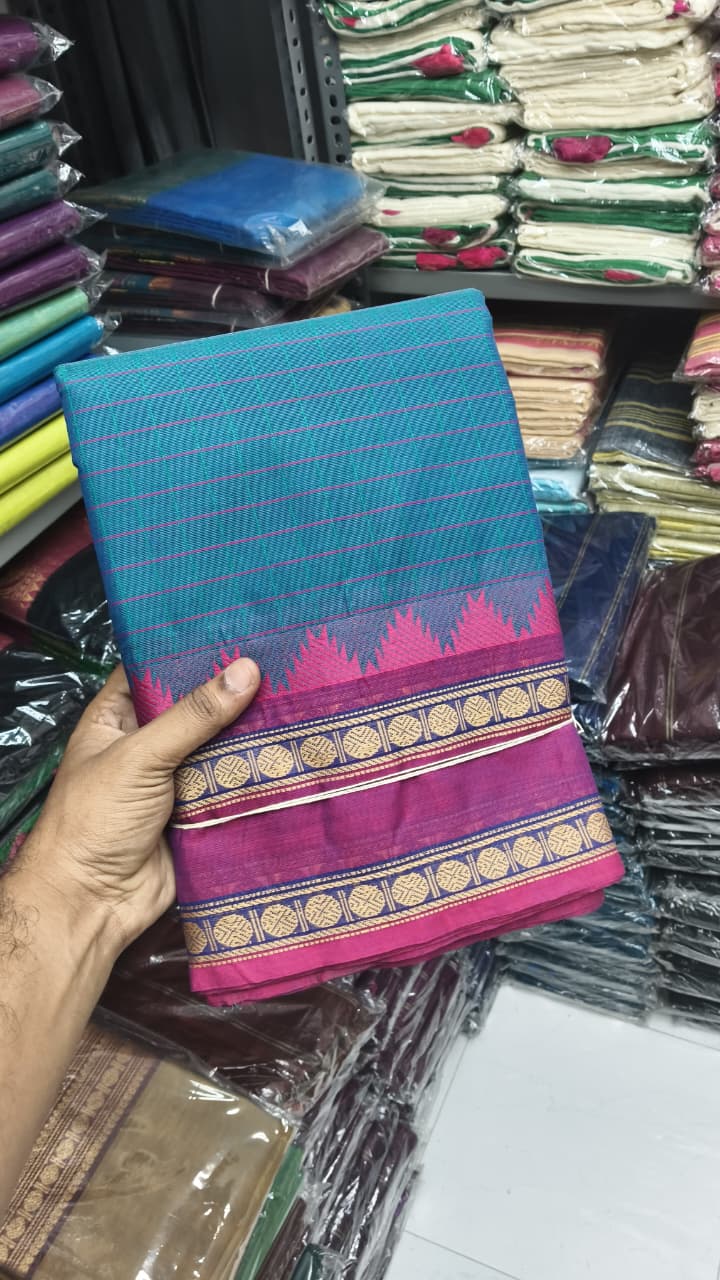 Premium Handloom Kanchi Cotton Saree - DKS
