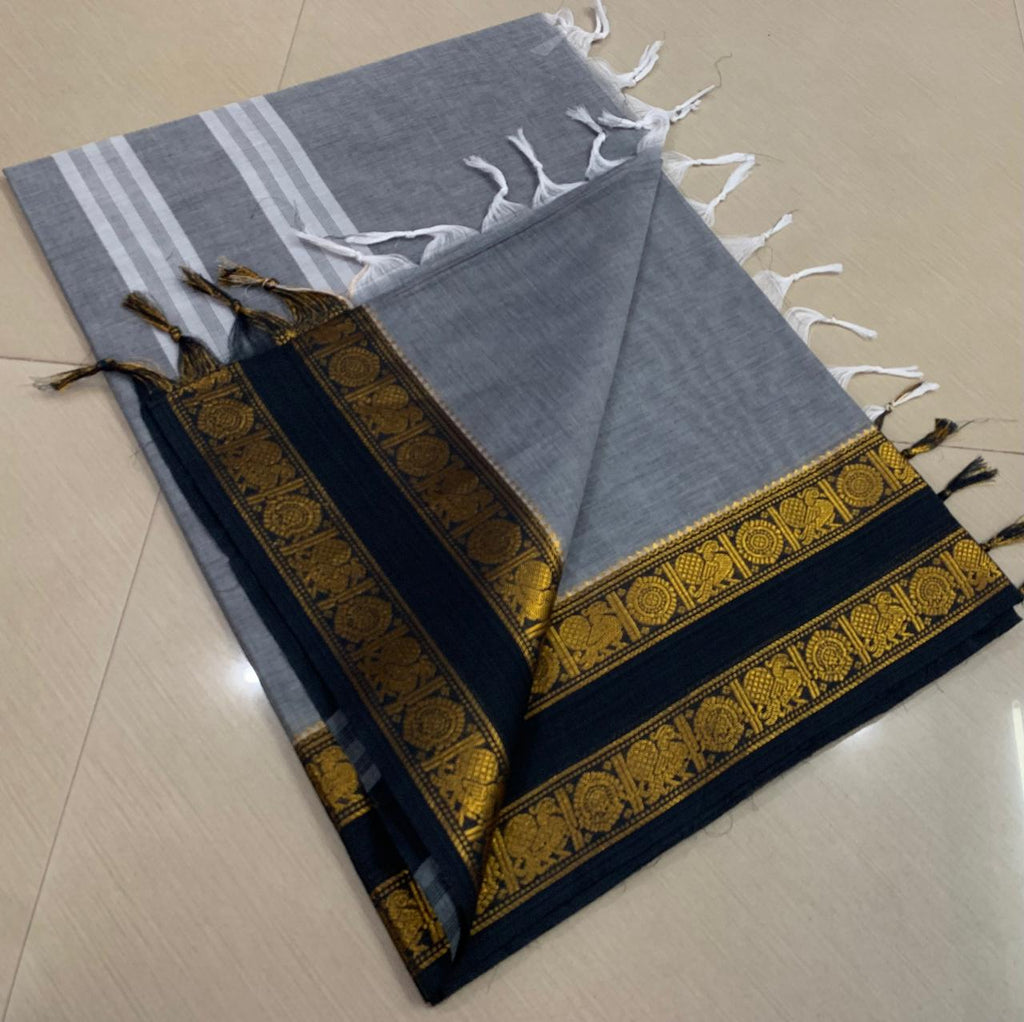Premium Handloom Kanchi Cotton Saree - DKS