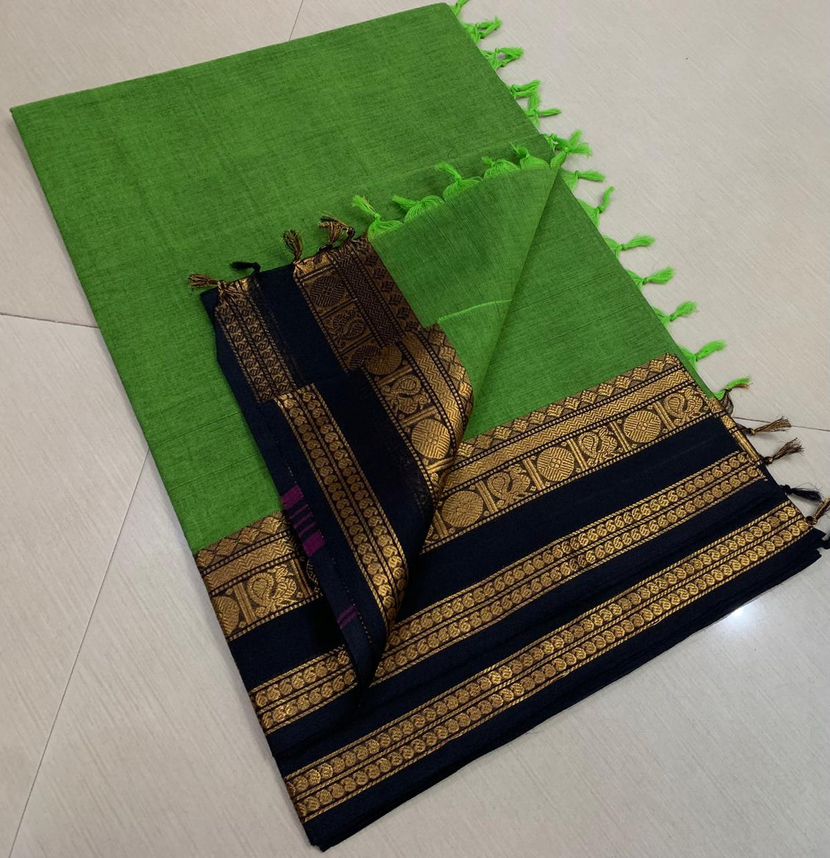 Premium Handloom Kanchi Cotton Saree - DKS