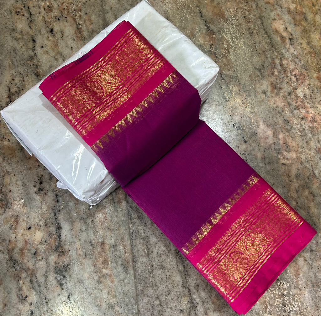 Premium Handloom Kanchi Cotton Saree - DKS