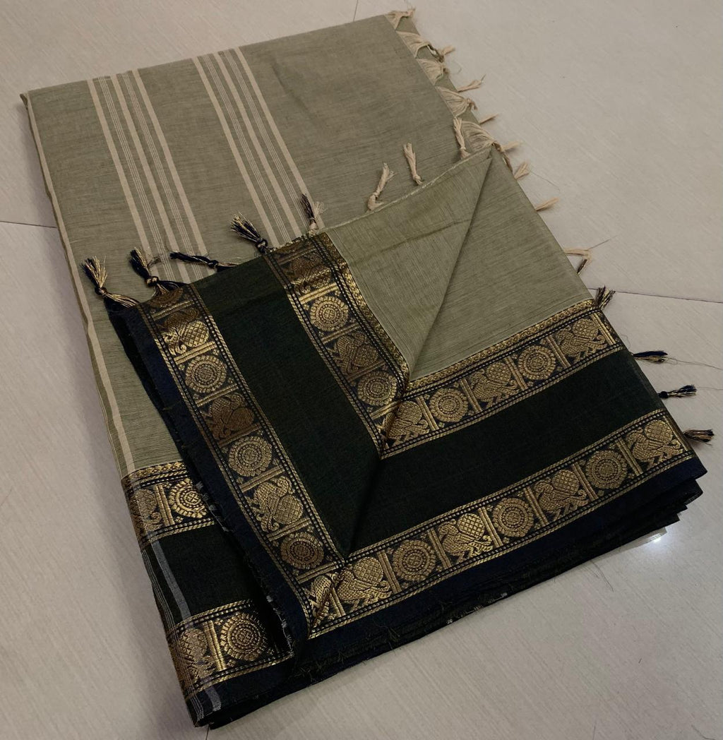 Premium Handloom Kanchi Cotton Saree - DKS