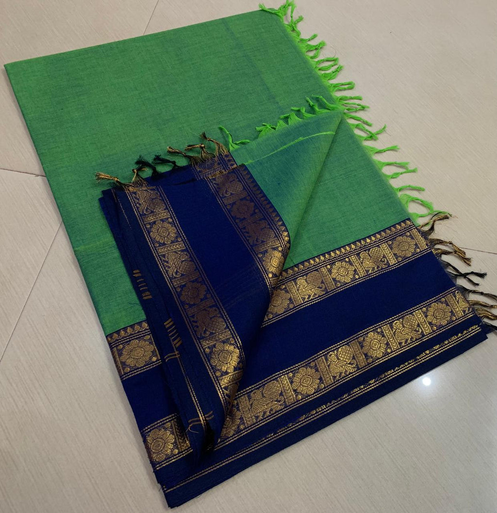 Premium Handloom Kanchi Cotton Saree - DKS
