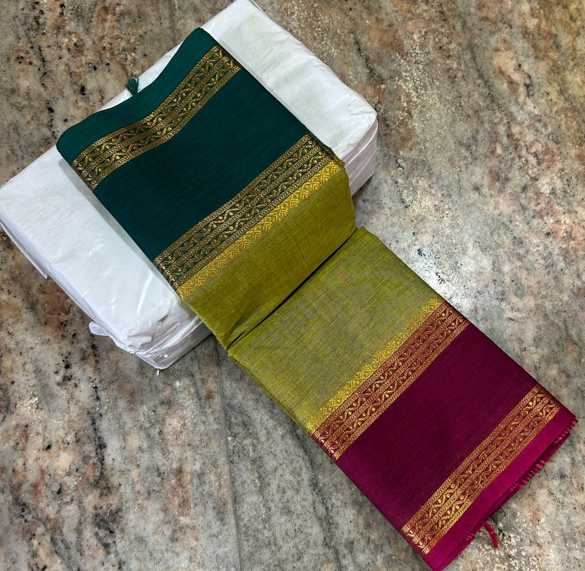Premium Handloom Kanchi Cotton Saree - DKS