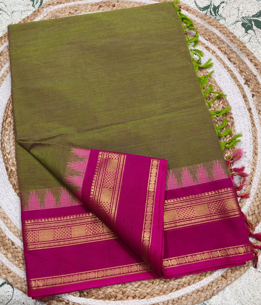 Premium Handloom Kanchi Cotton Saree - DKS