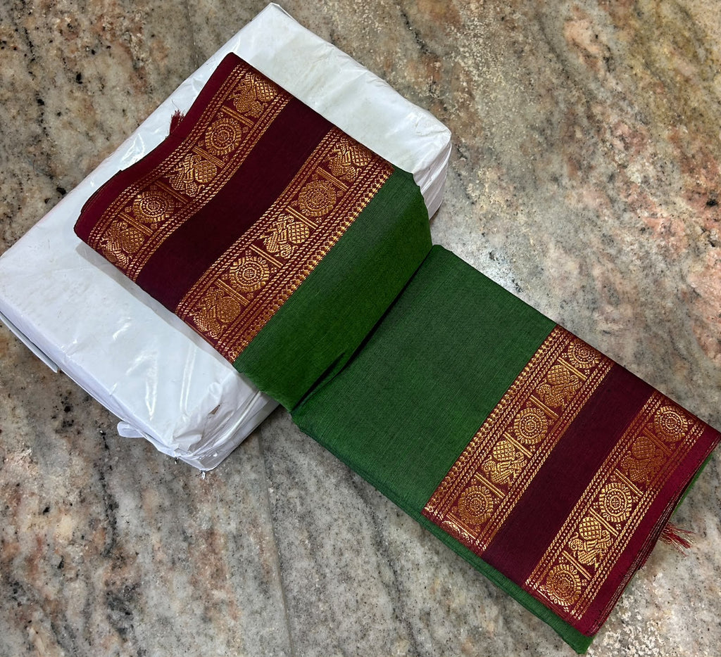 Premium Handloom Kanchi Cotton Saree - DKS