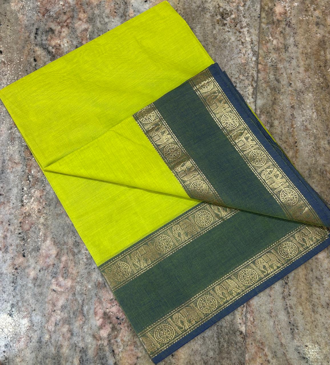 Premium Handloom Kanchi Cotton Saree - DKS