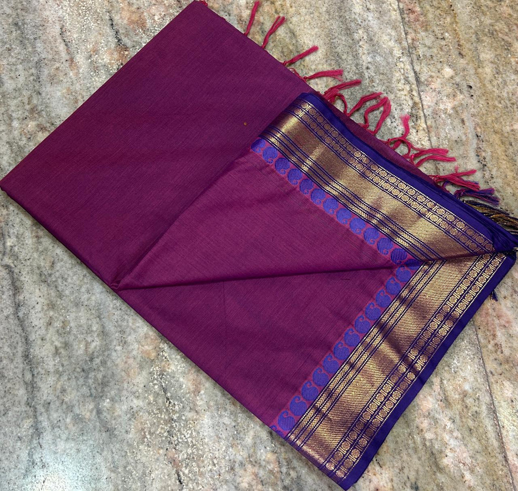 Premium Handloom Kanchi Cotton Saree - DKS