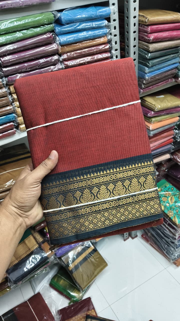 Premium Handloom Kanchi Cotton Saree - DKS