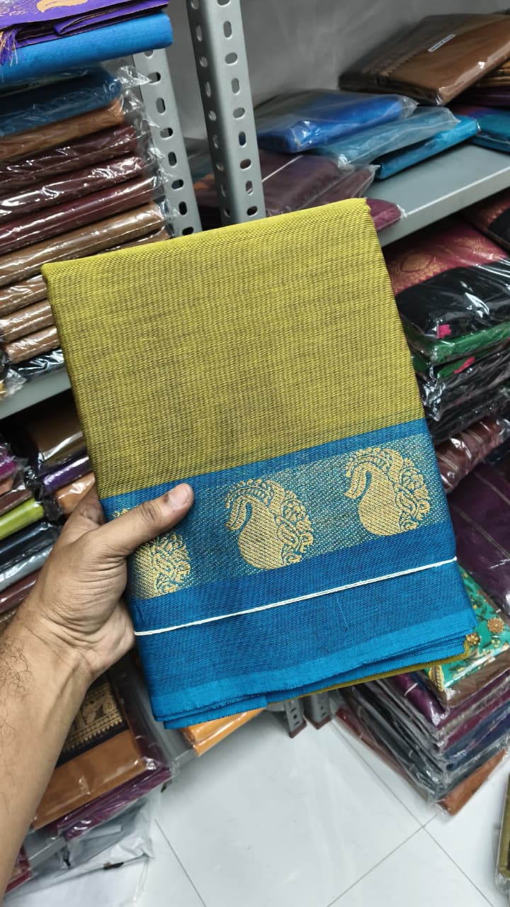 Premium Handloom Kanchi Cotton Saree - DKS
