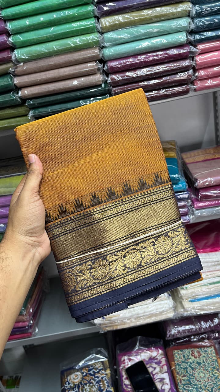Premium Handloom Kanchi Cotton Saree - DKS