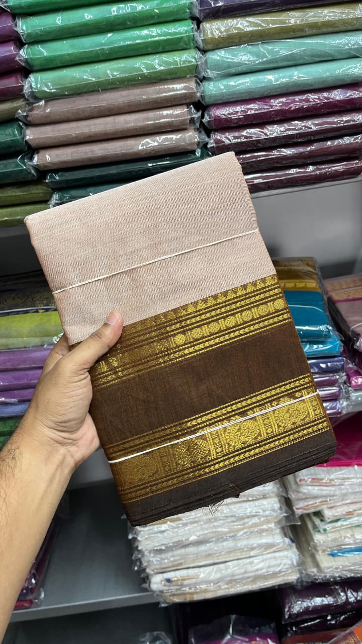 Premium Handloom Kanchi Cotton Saree - DKS