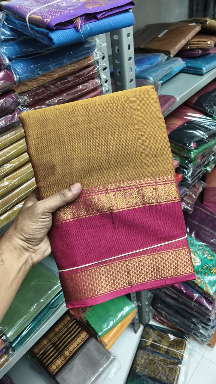 Premium Handloom Kanchi Cotton Saree - DKS