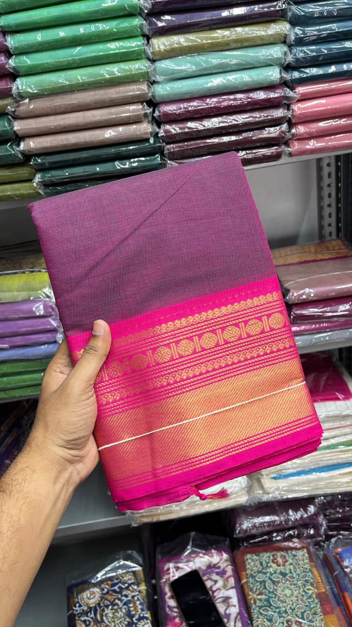 Premium Handloom Kanchi Cotton Saree - DKS
