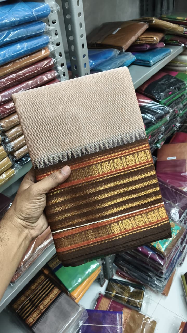 Premium Handloom Kanchi Cotton Saree - DKS