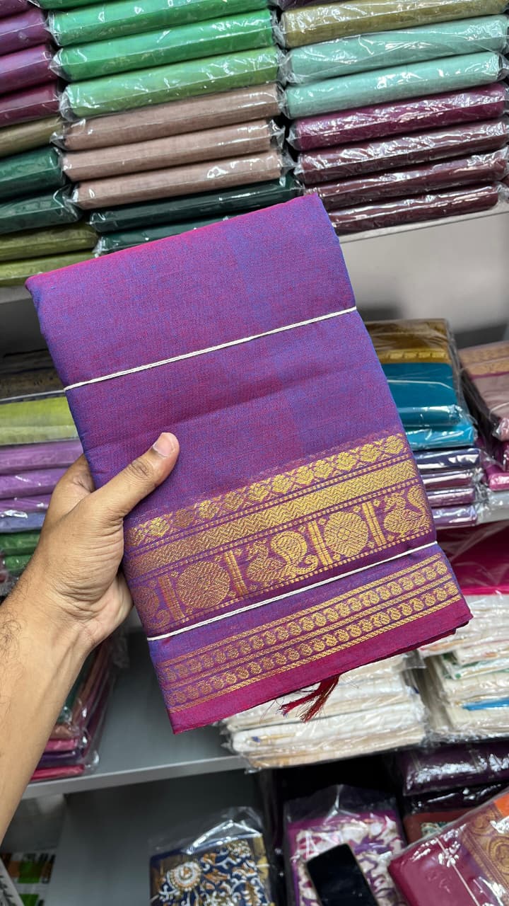 Premium Handloom Kanchi Cotton Saree - DKS