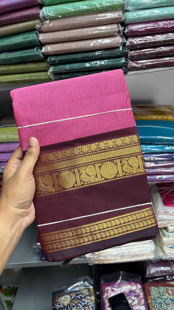 Premium Handloom Kanchi Cotton Saree - DKS