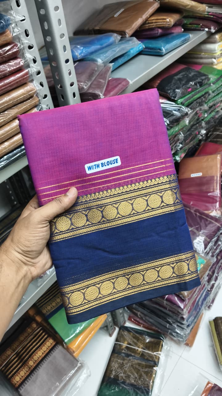 Premium Handloom Kanchi Cotton Saree - DKS