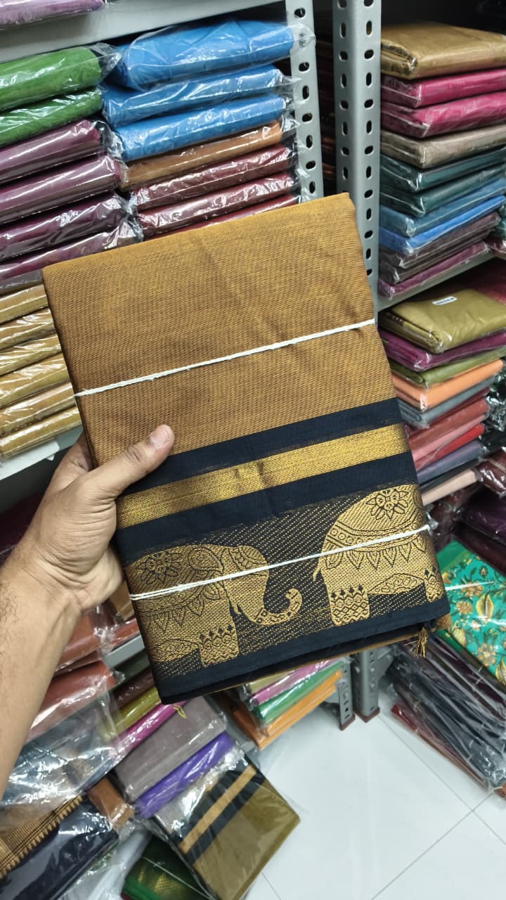 Premium Handloom Kanchi Cotton Saree - DKS