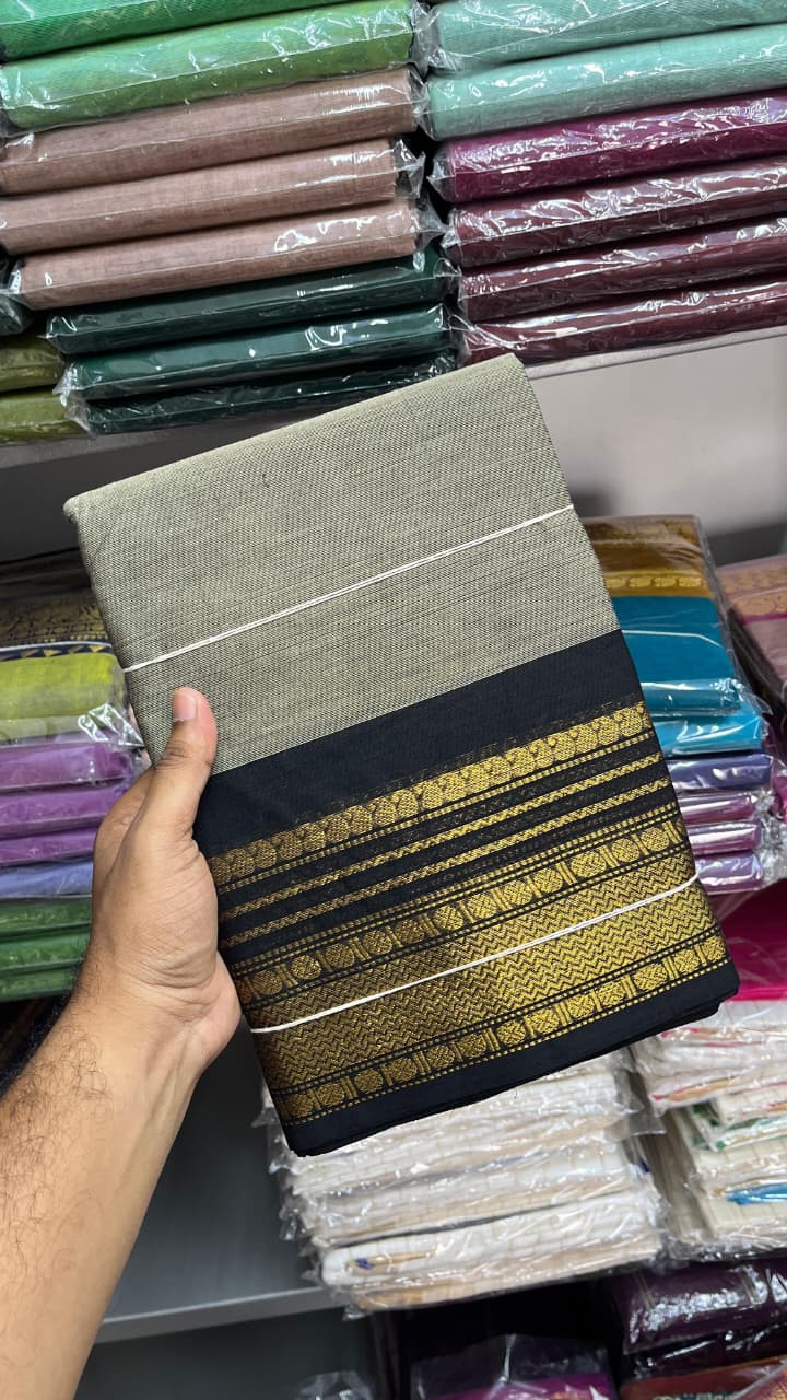 Premium Handloom Kanchi Cotton Saree - DKS