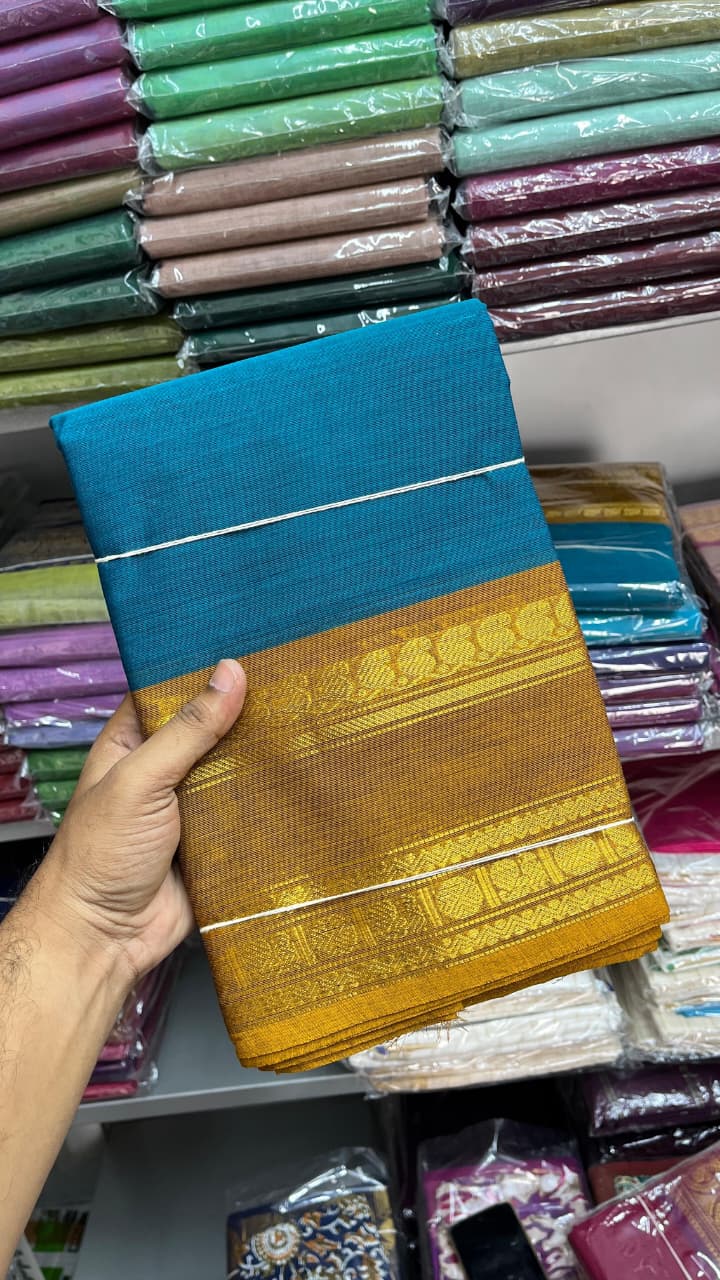 Premium Handloom Kanchi Cotton Saree - DKS