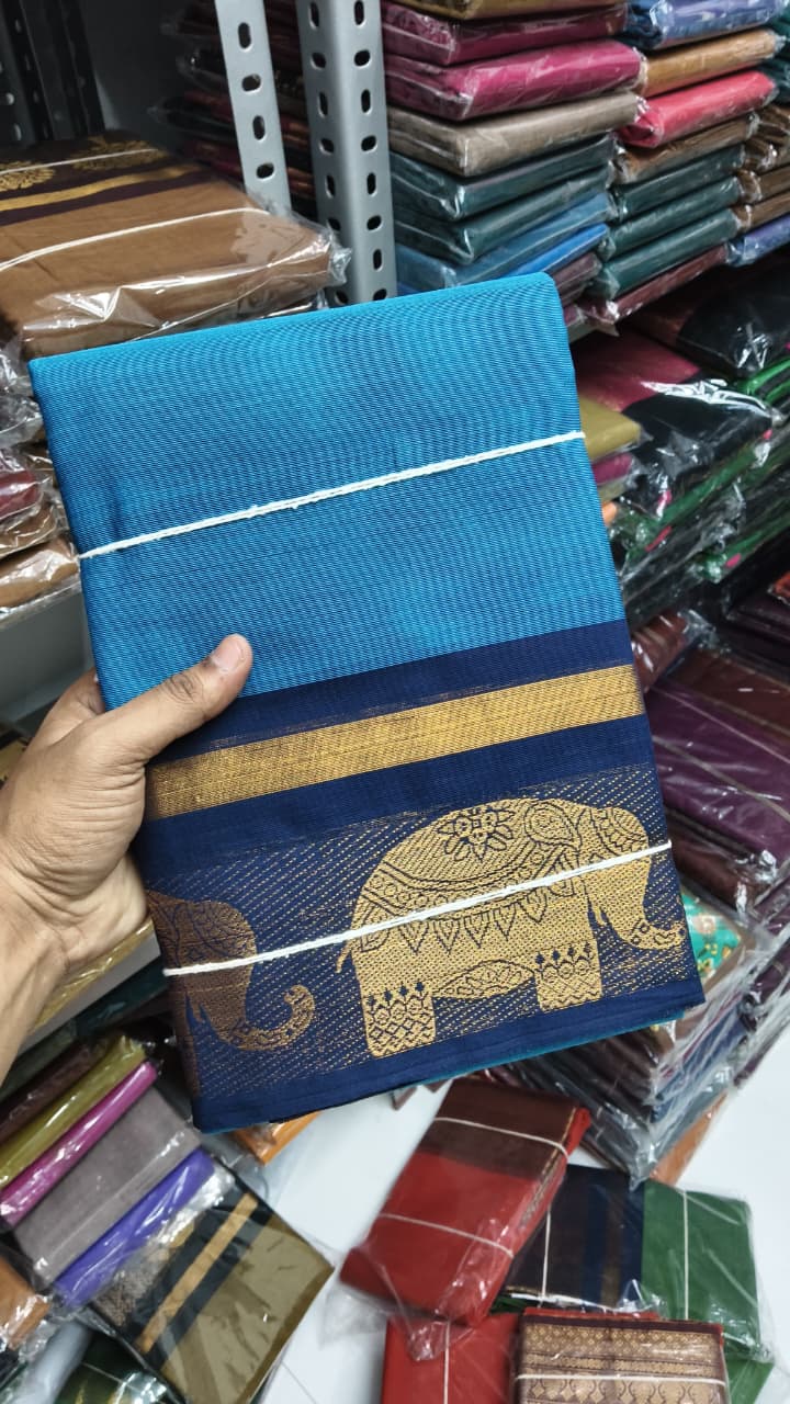 Premium Handloom Kanchi Cotton Saree - DKS