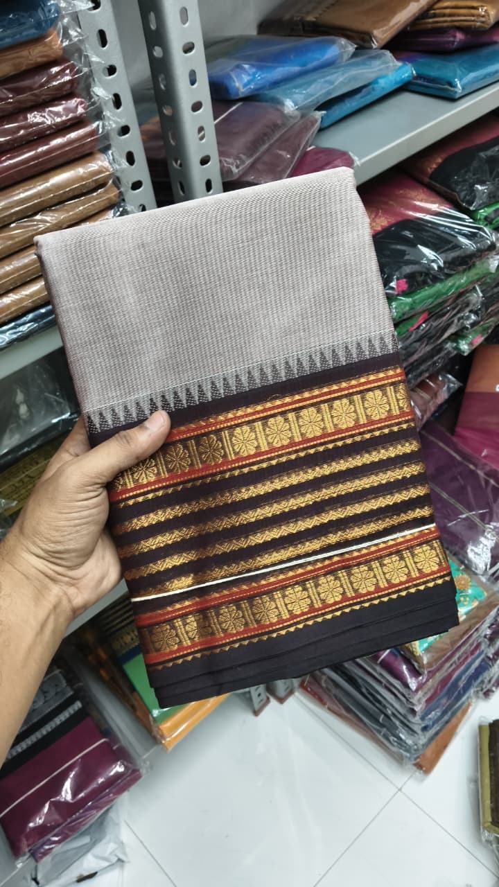 Premium Handloom Kanchi Cotton Saree - DKS