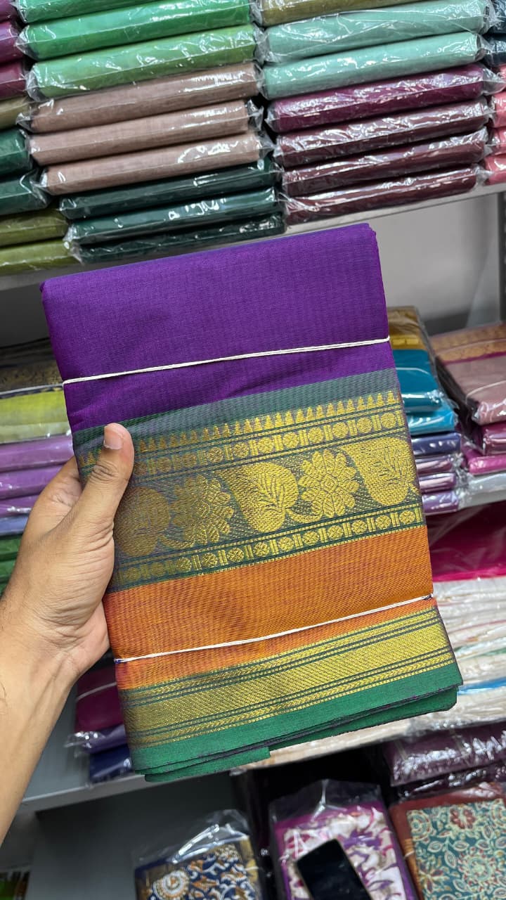 Premium Handloom Kanchi Cotton Saree - DKS