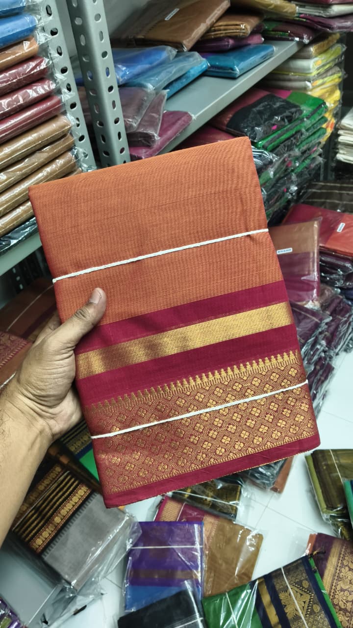 Premium Handloom Kanchi Cotton Saree - DKS