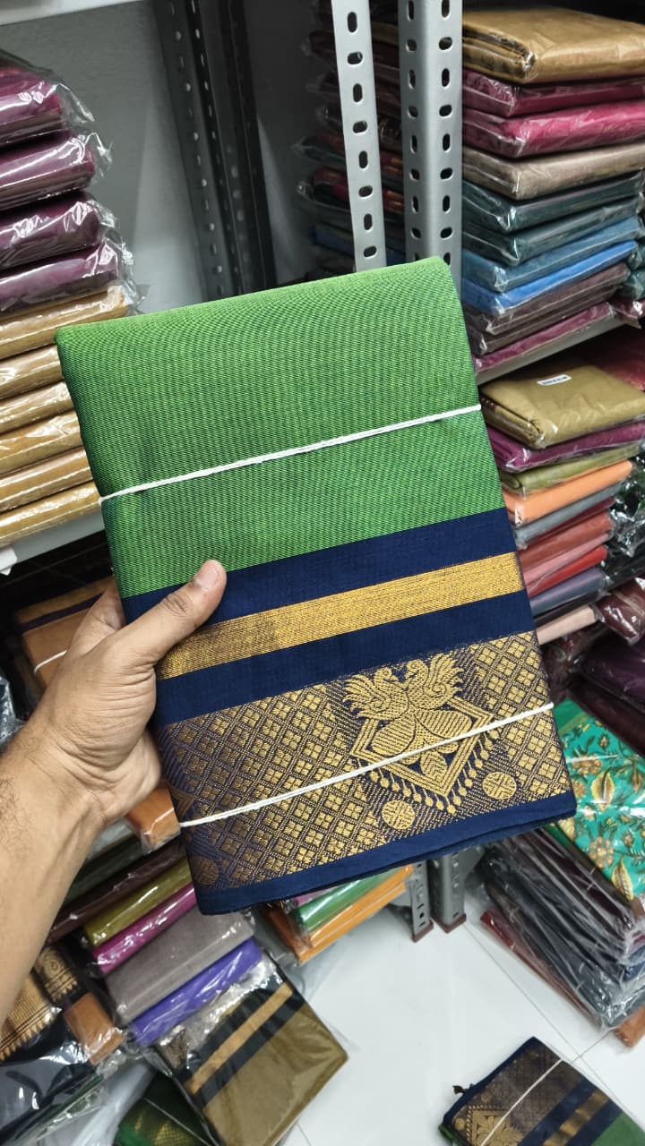 Premium Handloom Kanchi Cotton Saree - DKS