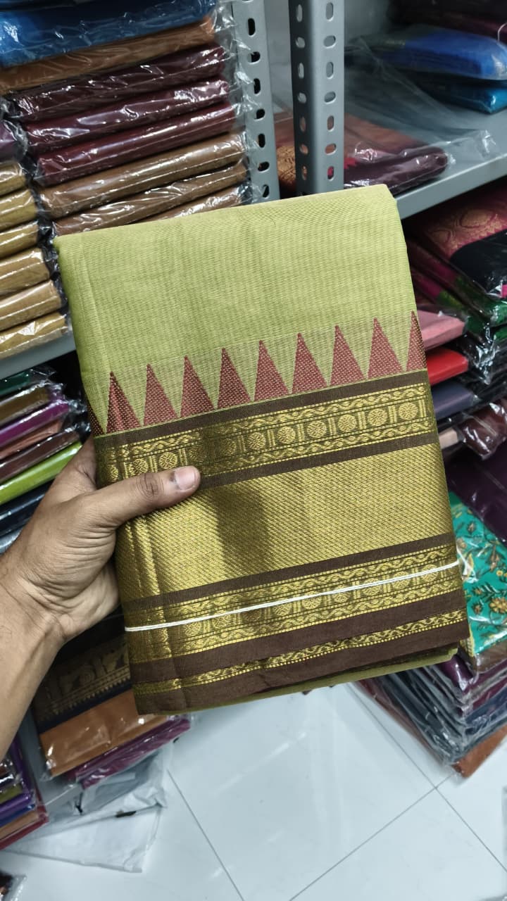 Premium Handloom Kanchi Cotton Saree - DKS