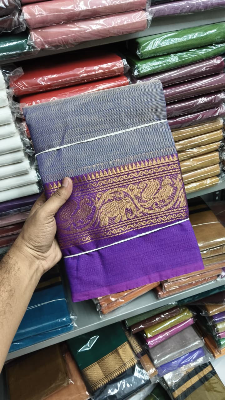 Premium Handloom Kanchi Cotton Saree - DKS