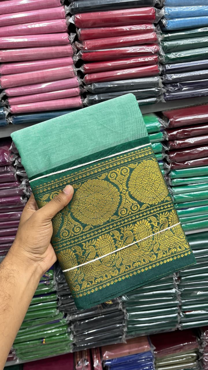 Premium Handloom Kanchi Cotton Saree - DKS