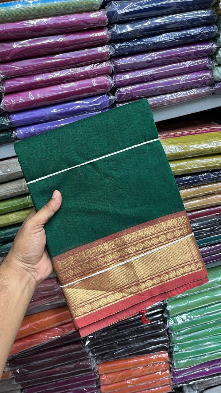 Premium Handloom Kanchi Cotton Saree - DKS
