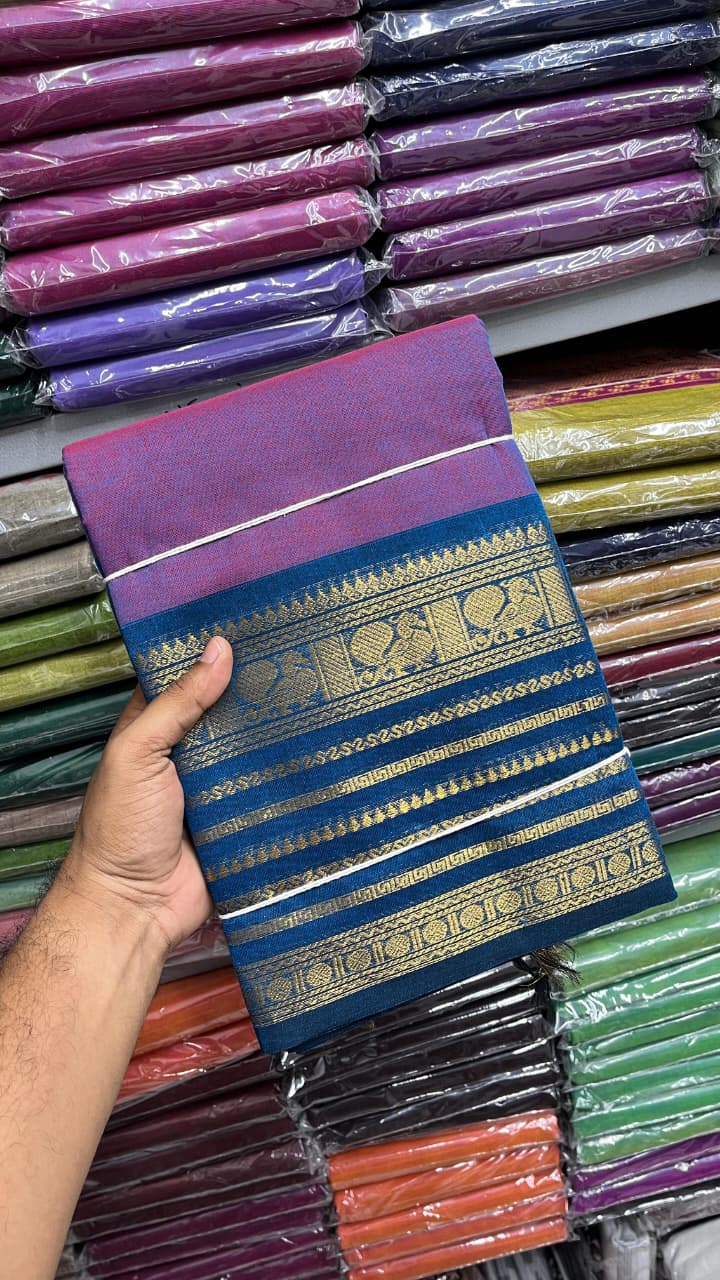Premium Handloom Kanchi Cotton Saree - DKS