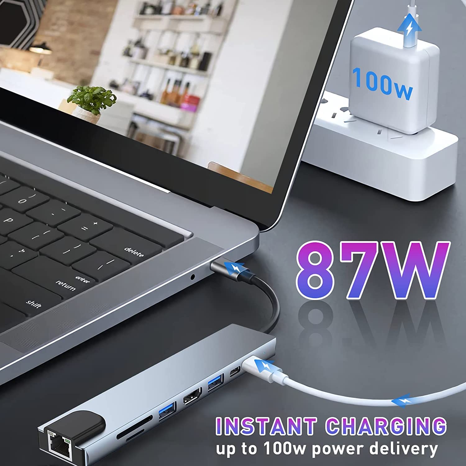 7-in-1 USB-C Hub Adapter – All-in-One Connectivity Solution