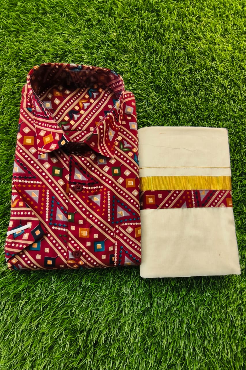 Rayon Shirt and Mundu - KBG