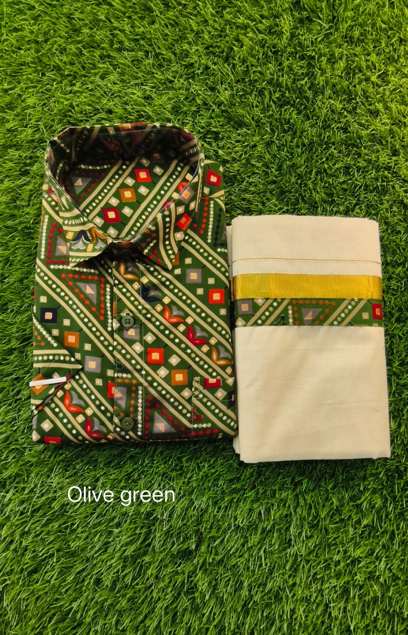 Rayon Shirt and Mundu - KBG