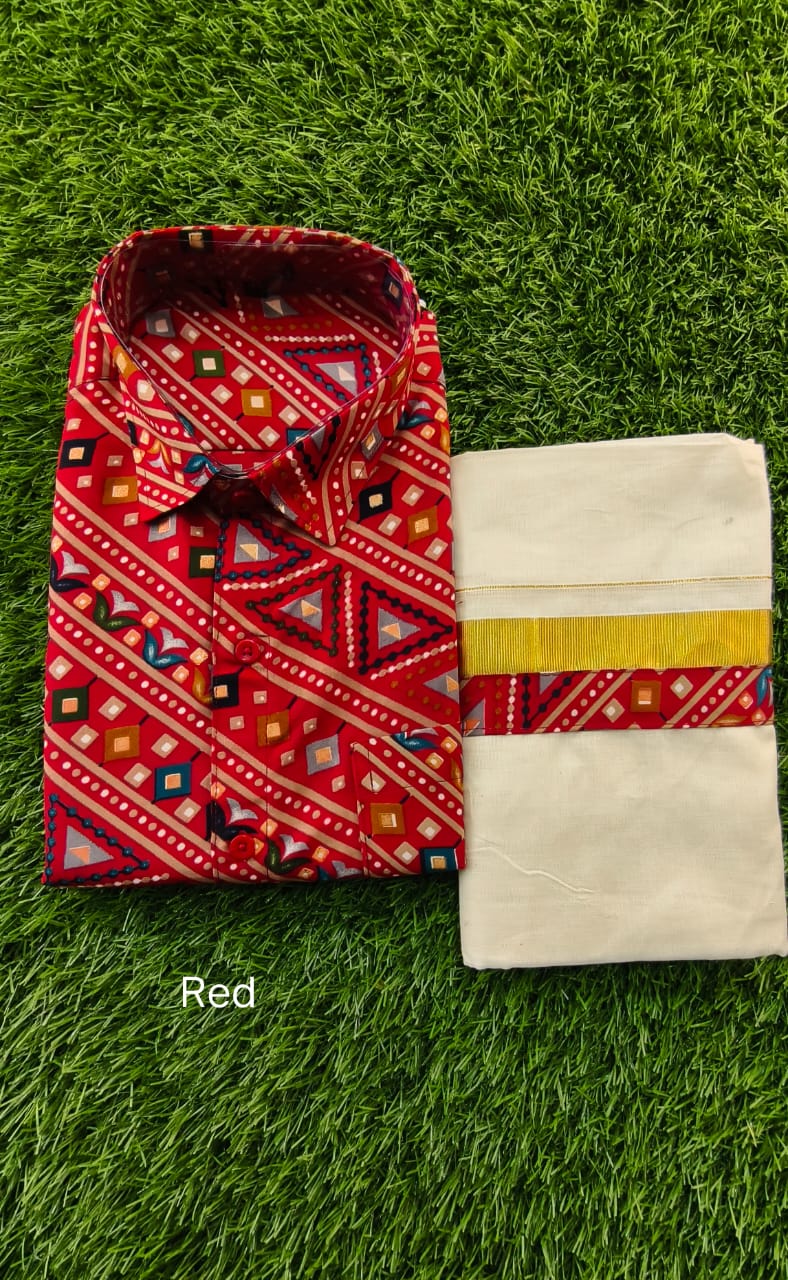 Rayon Shirt and Mundu - KBG