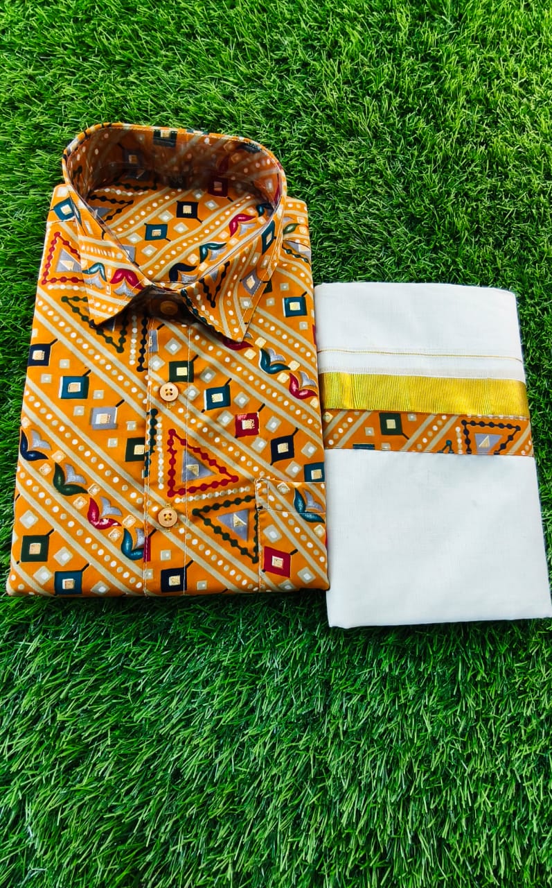 Rayon Shirt and Mundu - KBG