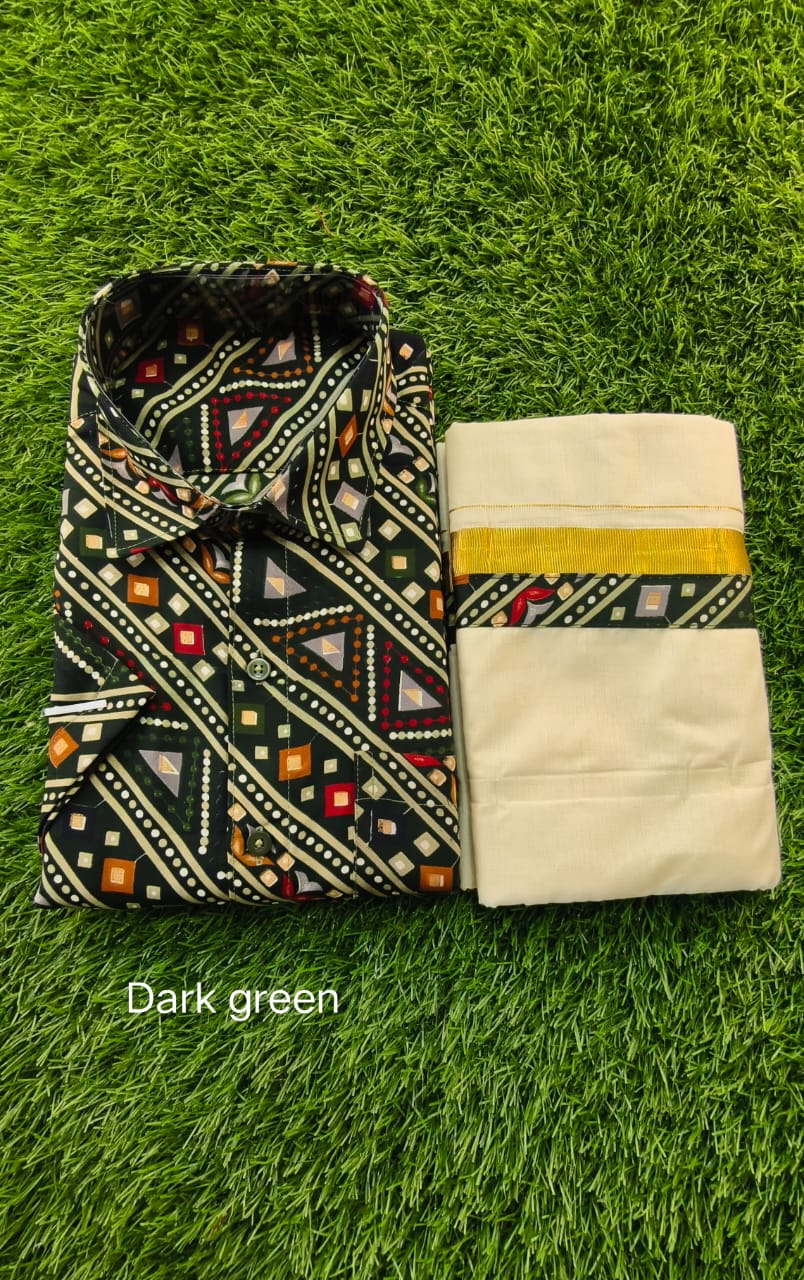 Rayon Shirt and Mundu - KBG