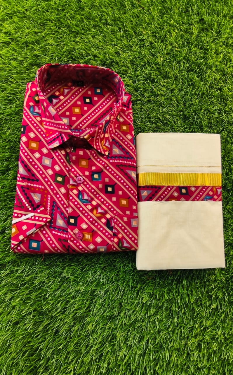 Rayon Shirt and Mundu - KBG